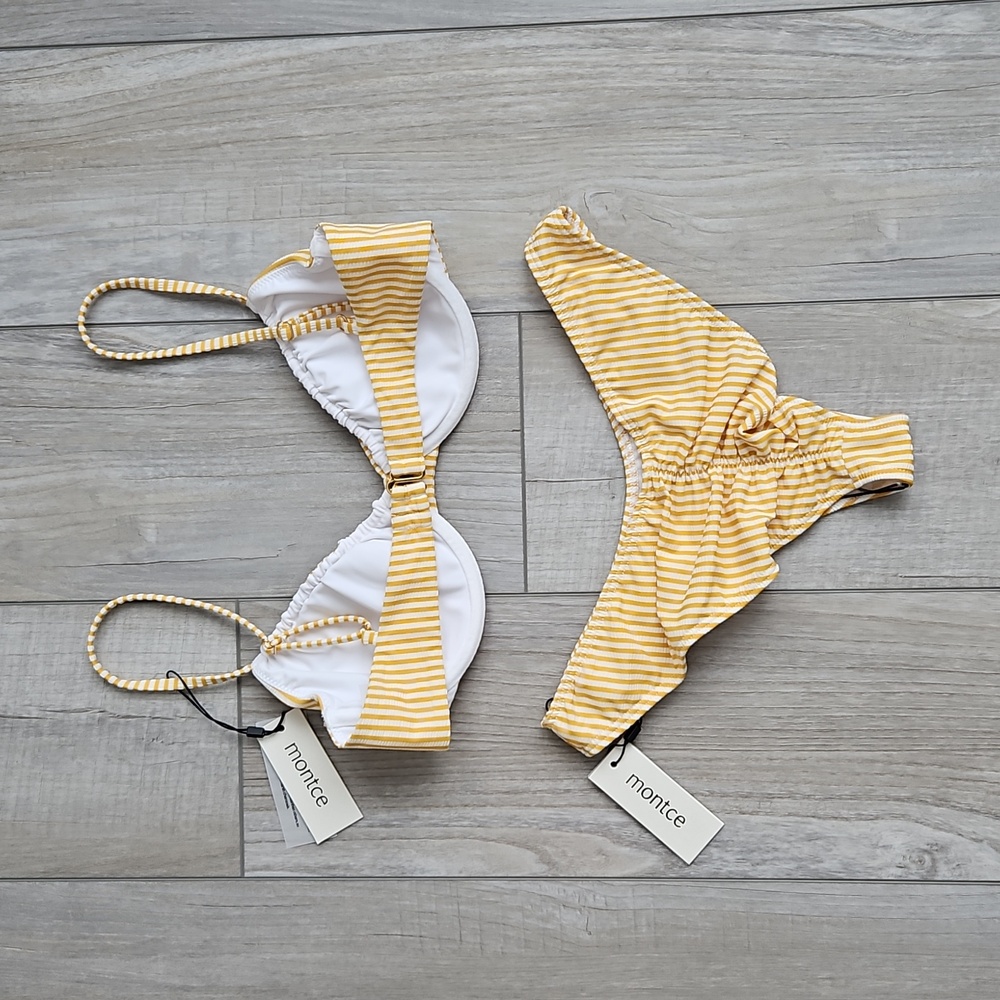 Montce Yellow Striped Bikini Set - Picture 6 of 10